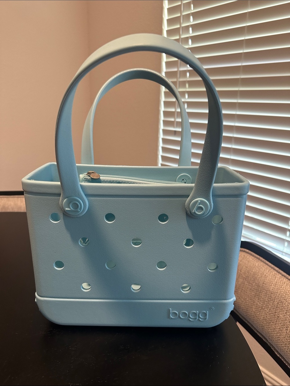 BOGG BAG Light Blue Perforated Tote with Zip Pouch